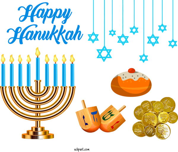 Free Holidays Hanukkah Menorah Candle Holder For Hanukkah Clipart Transparent Background