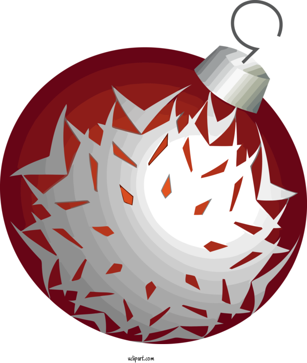Free Holidays Red Leaf Ornament For Christmas Clipart Transparent Background