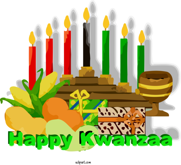 Free Holidays Birthday Candle Candle Font For Kwanzaa Clipart Transparent Background