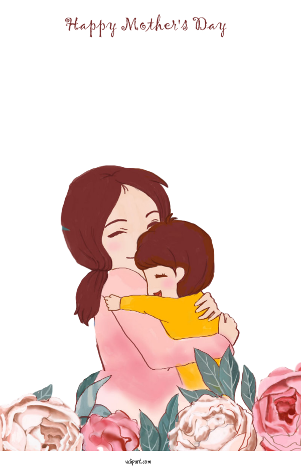 Free Holidays Cartoon Mother Love For Mothers Day Clipart Transparent Background