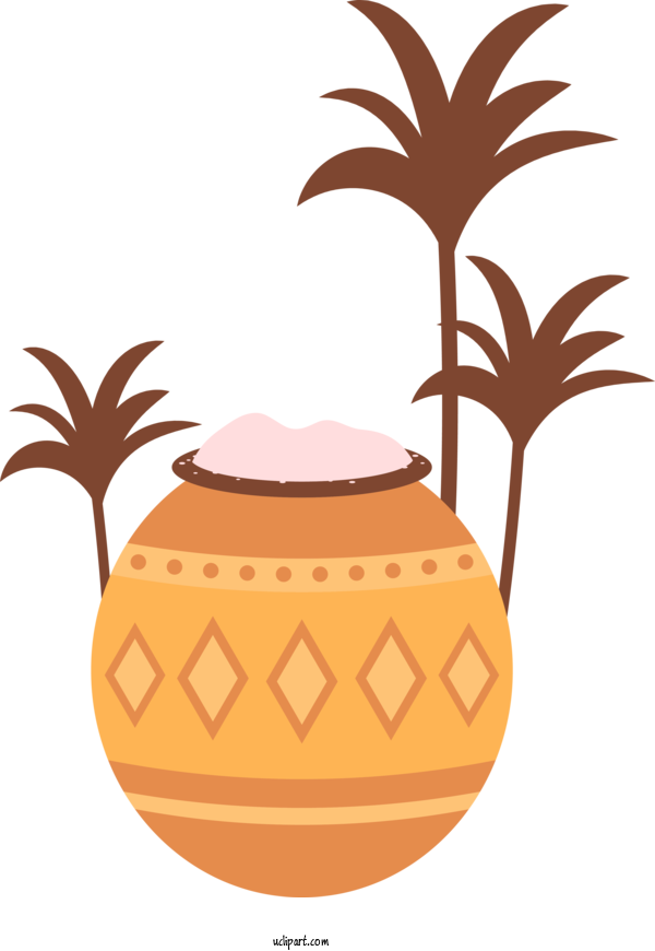 Free Holidays Pineapple Orange Plant For Pongal Clipart Transparent Background