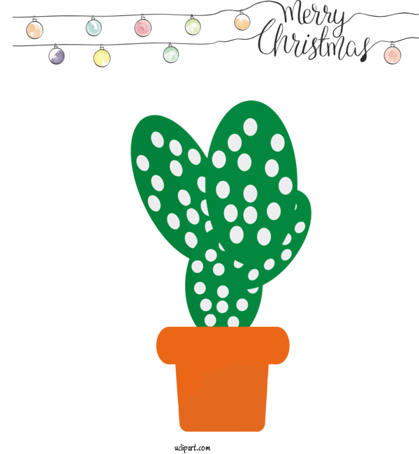 Free Holidays Cactus Plant Succulent Plant For Christmas Clipart Transparent Background
