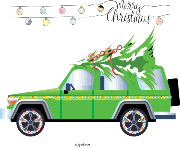 Free Holidays Vehicle Car Coloring Book For Christmas Clipart Transparent Background