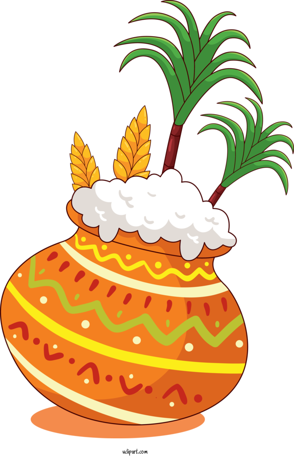 Free Holidays Pineapple Ananas Fruit For Pongal Clipart Transparent Background