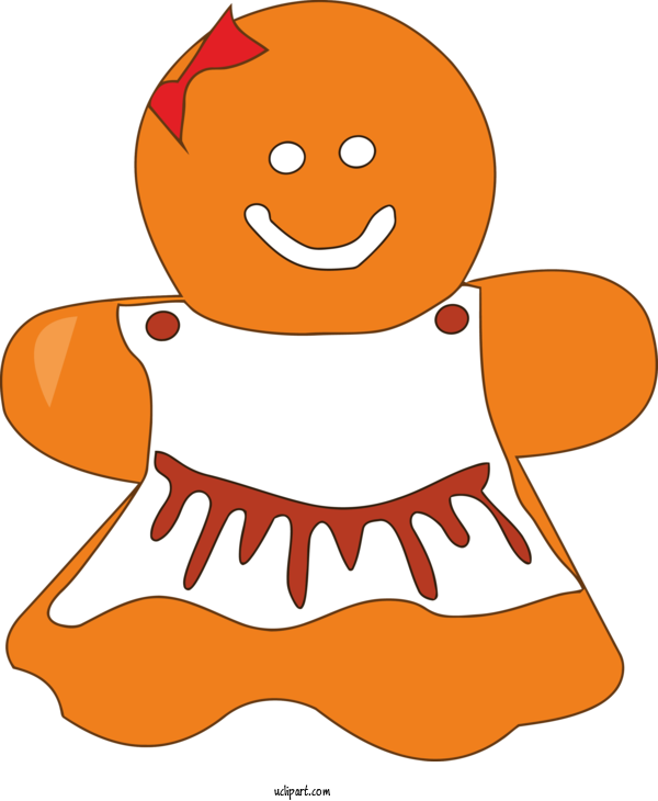 Free Holidays Cartoon Orange Smile For Christmas Clipart Transparent Background