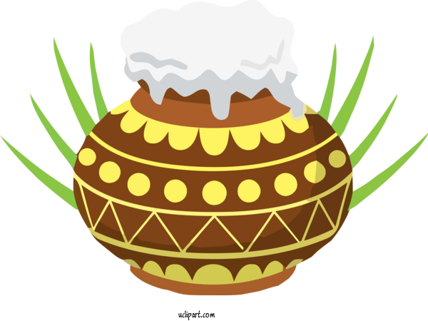 Free Holidays Baking Cup Yellow Icing For Pongal Clipart Transparent Background