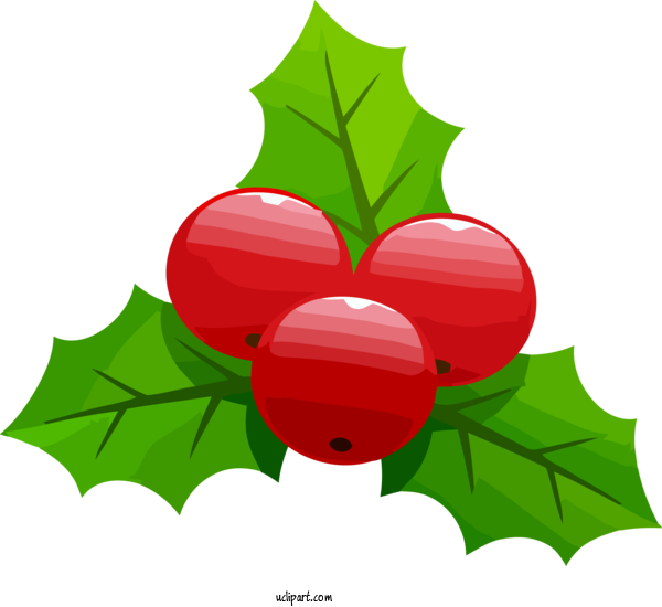 Free Holidays Leaf Holly Plant For Christmas Clipart Transparent Background