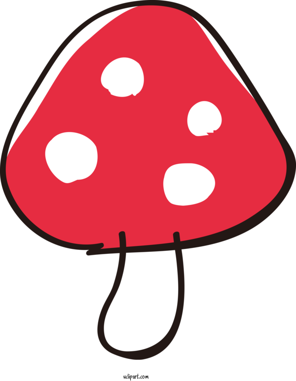 Free Food Red Mushroom For Vegetable Clipart Transparent Background