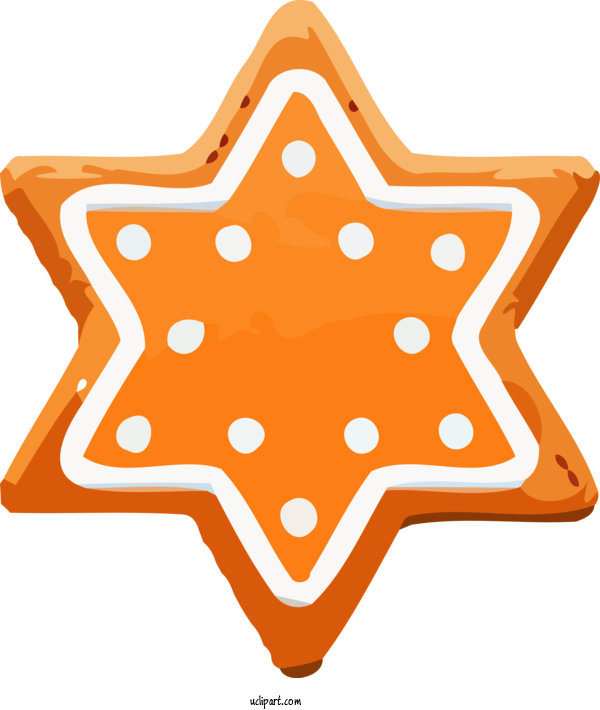 Free Holidays Orange Star For Christmas Clipart Transparent Background