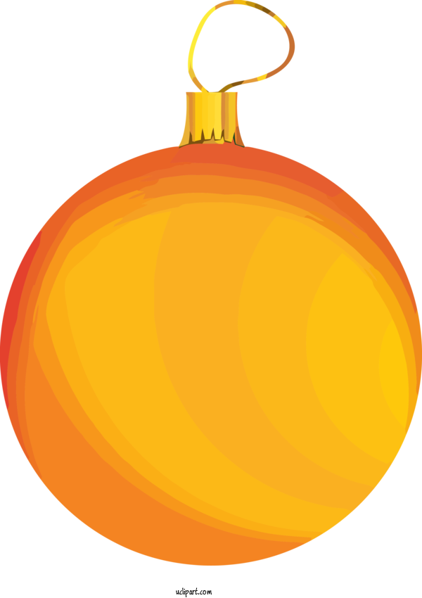 Free Holidays Orange Yellow Christmas Ornament For Christmas Clipart Transparent Background