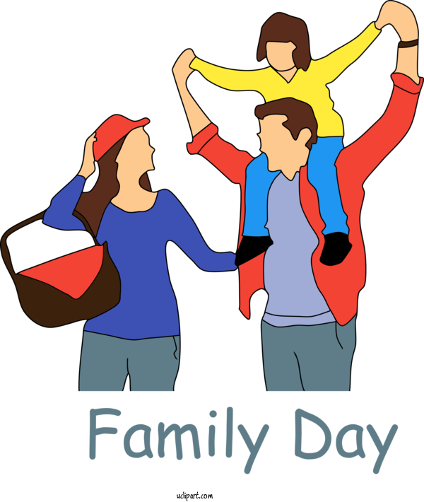 Free Holidays Cartoon Conversation Gesture For Family Day Clipart Transparent Background
