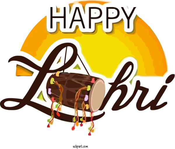 Free Holidays Logo Font For Lohri Clipart Transparent Background