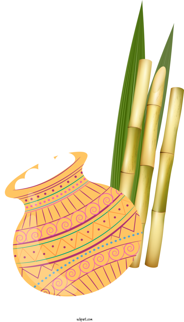 Free Holidays Vegetable Bamboo Shoot Plant For Pongal Clipart Transparent Background