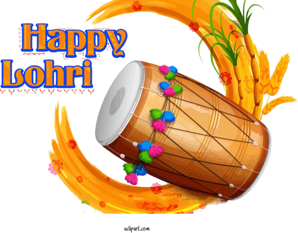 Free Holidays Drum Indian Musical Instruments Musical Instrument For Lohri Clipart Transparent Background