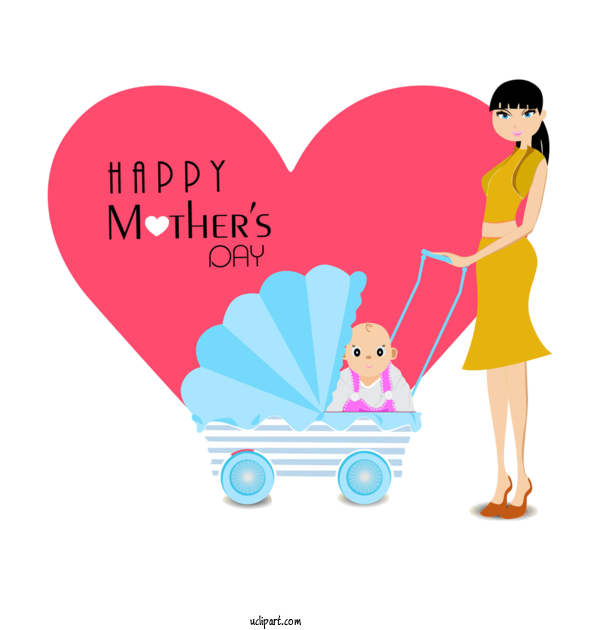 Free Holidays Cartoon Love Vehicle For Mothers Day Clipart Transparent Background