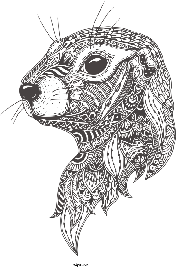 Free Holidays Line Art Head Drawing For Groundhog Day Clipart Transparent Background