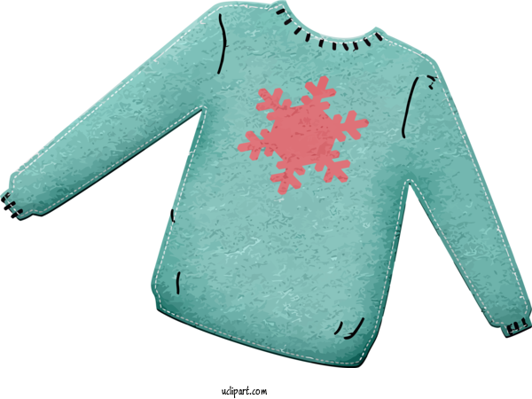 Free Holidays Clothing Turquoise Sleeve For Christmas Clipart Transparent Background