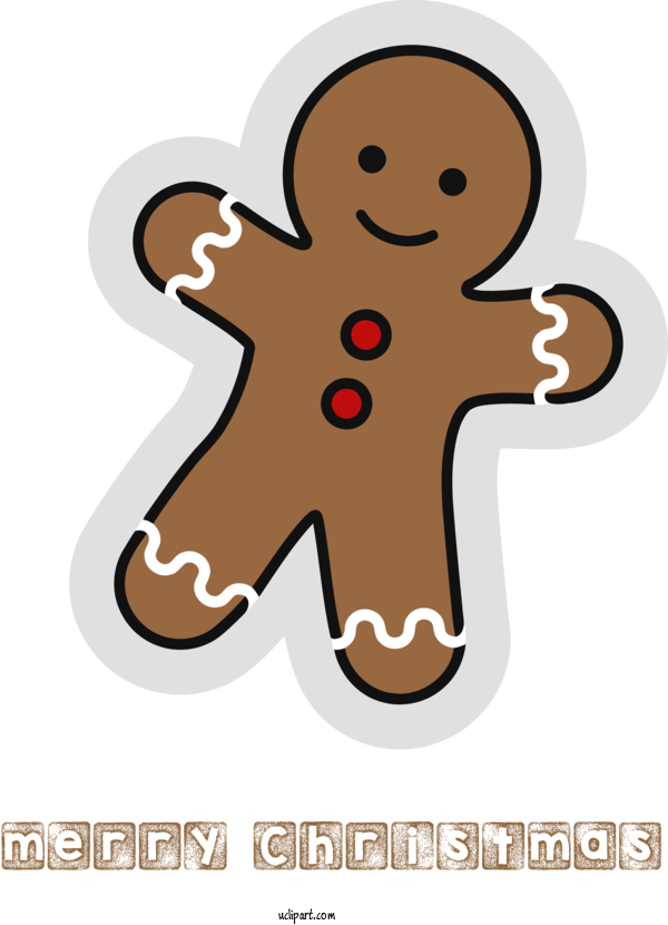 Free Holidays Gingerbread Cartoon Font For Christmas Clipart Transparent Background