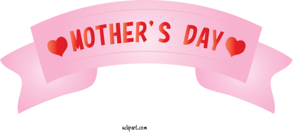 Free Holidays Pink Text Lip For Mothers Day Clipart Transparent Background