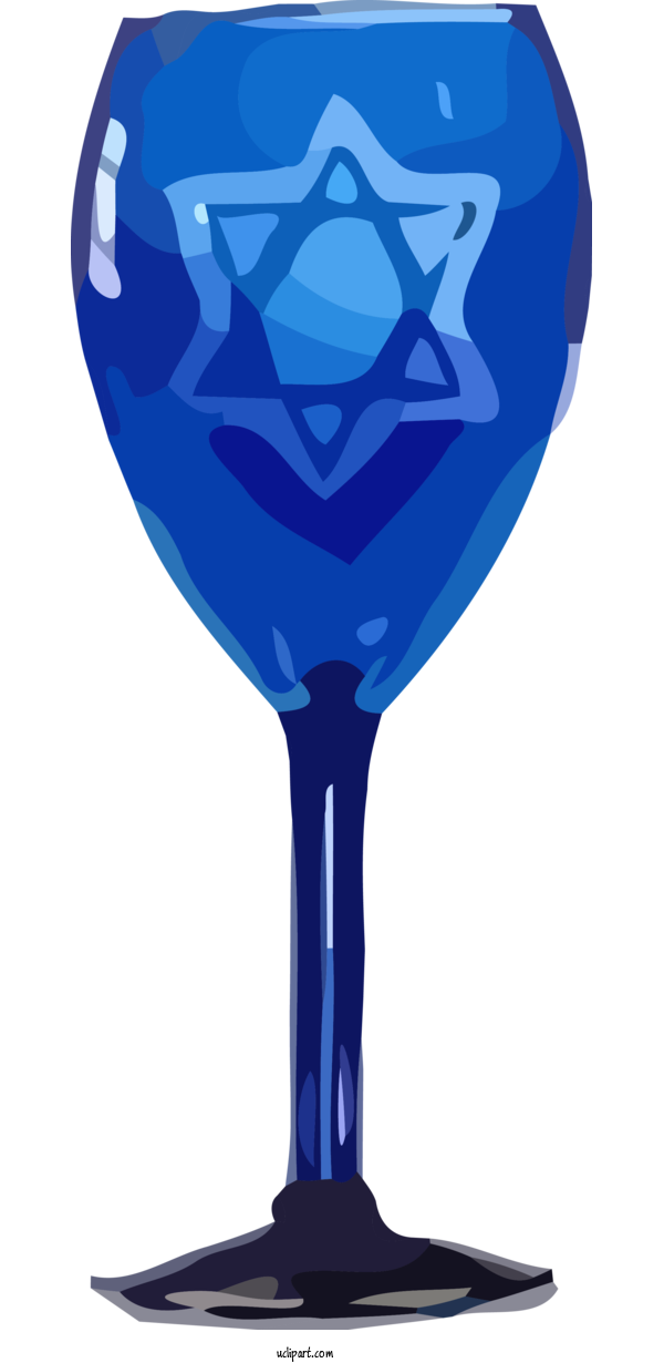 Free Holidays Cobalt Blue Blue Stemware For Hanukkah Clipart Transparent Background