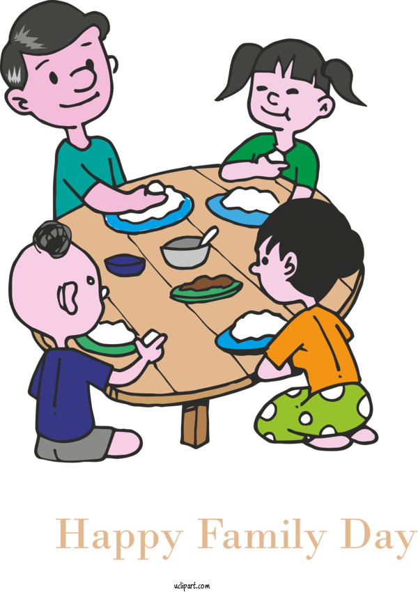 Free Holidays Cartoon Social Group Sharing For Family Day Clipart Transparent Background