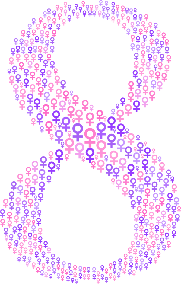 Free International Womens Day Violet Text Circle Clipart Clipart Transparent Background