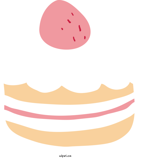 Free Food Pink Lip Smile For Cake Clipart Transparent Background