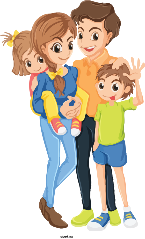 Free Holidays Cartoon Sharing Interaction For Family Day Clipart Transparent Background