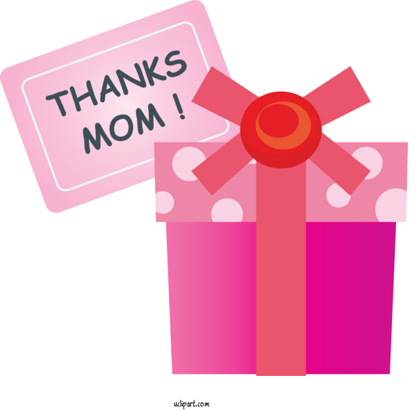 Free Holidays Pink Magenta Present For Mothers Day Clipart Transparent Background