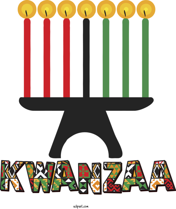 Free Holidays Font For Kwanzaa Clipart Transparent Background