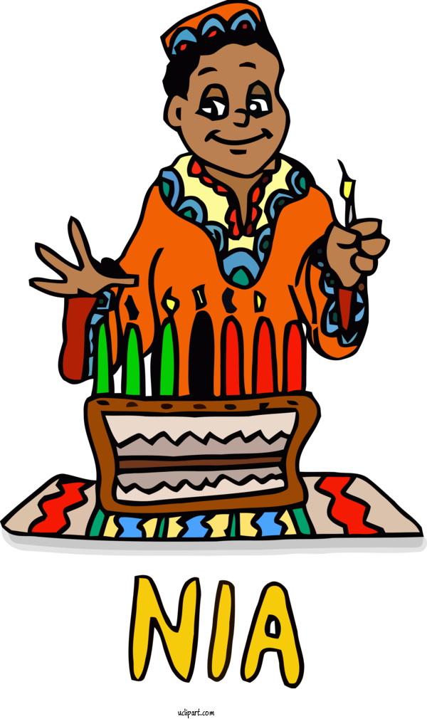 Free Holidays Cake Cartoon Birthday For Kwanzaa Clipart Transparent Background