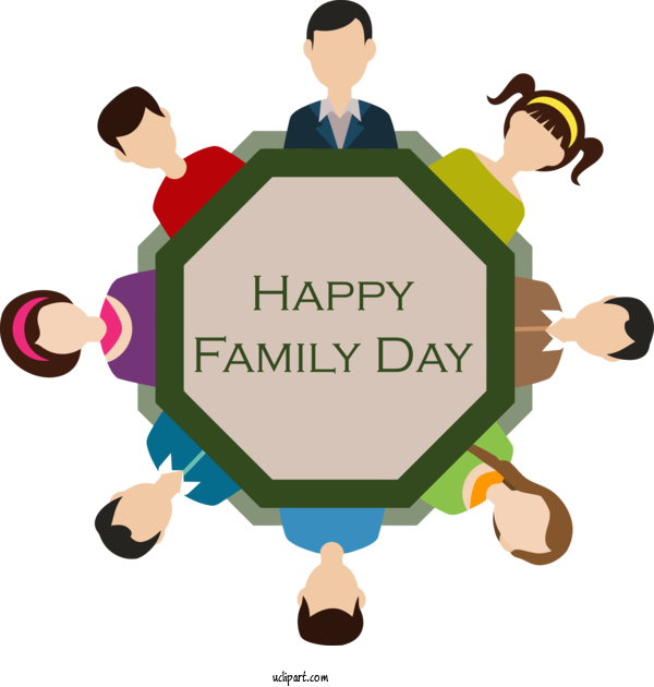 Free Holidays Cartoon Logo Sharing For Family Day Clipart Transparent Background