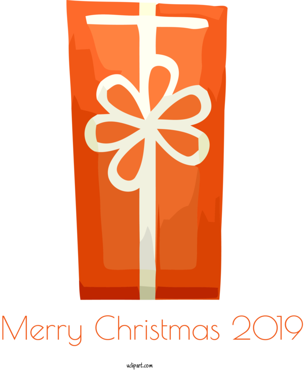 Free Holidays Orange Font Logo For Christmas Clipart Transparent Background