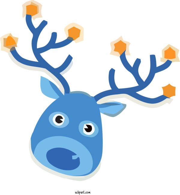 Free Holidays Head Deer Reindeer For Hanukkah Clipart Transparent Background