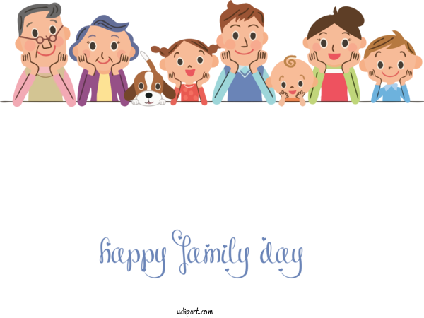 Free Holidays Text Cartoon Font For Family Day Clipart Transparent Background