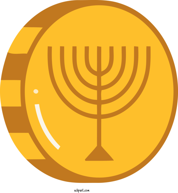 Free Holidays Yellow Circle Symbol For Hanukkah Clipart Transparent Background