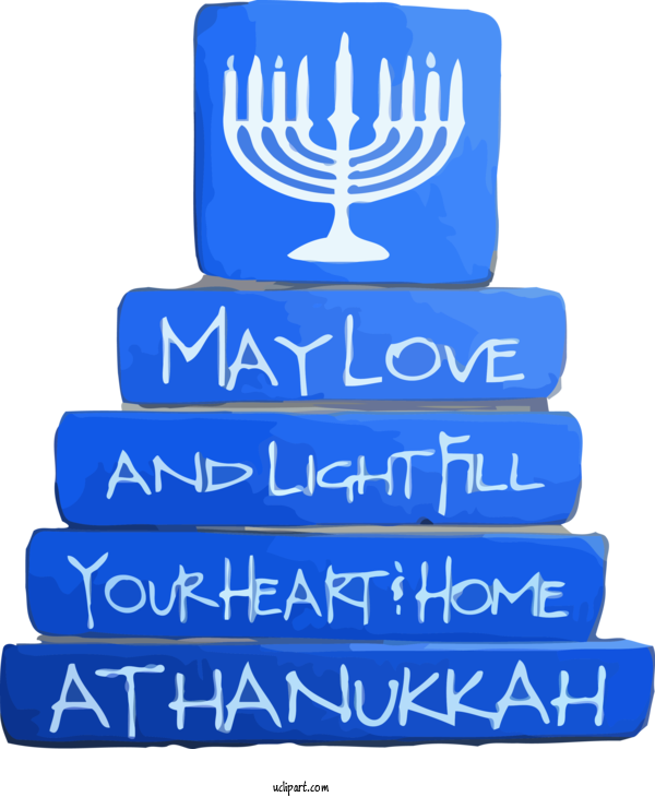 Free Holidays Menorah Hanukkah Blue For Hanukkah Clipart Transparent Background