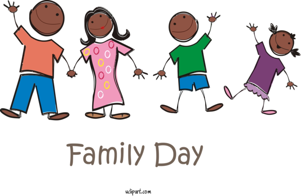 Free Holidays People In Nature People Cartoon For Family Day Clipart Transparent Background