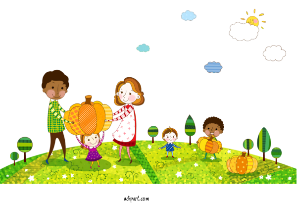 Free Holidays People In Nature Playing With Kids Sharing For Thanksgiving Clipart Transparent Background
