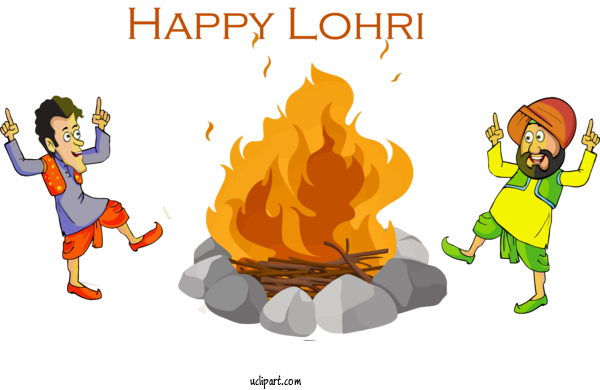 Free Holidays Cartoon For Lohri Clipart Transparent Background