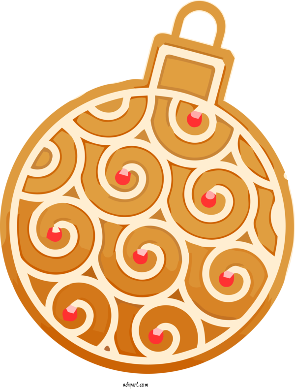 Free Holidays Orange Ornament Circle For Christmas Clipart Transparent Background