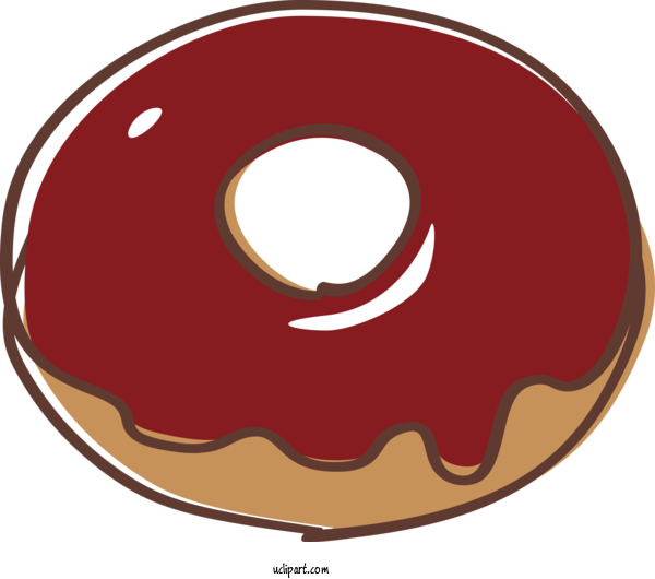 Free Food Doughnut Red Pastry For Donut Clipart Transparent Background