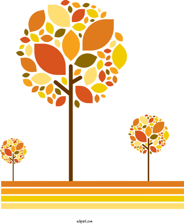 Free Nature Orange Yellow Line For Tree Clipart Transparent Background