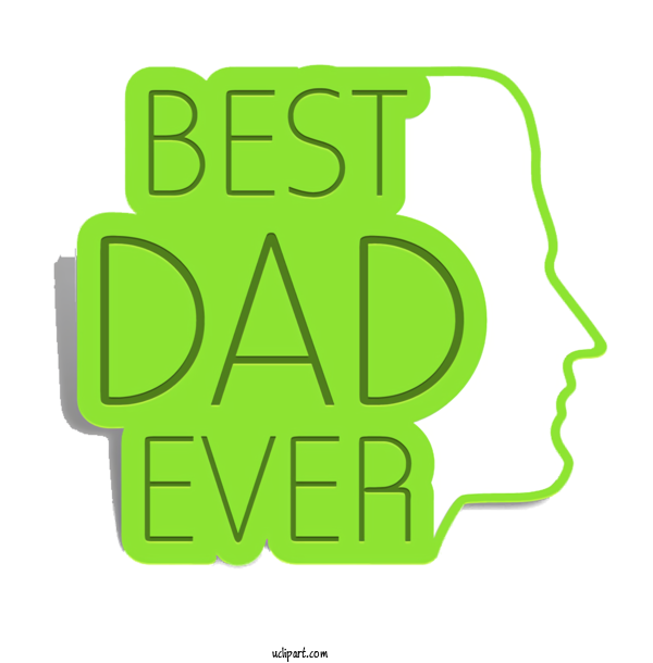 Free Holidays Green Text Logo For Fathers Day Clipart Transparent Background