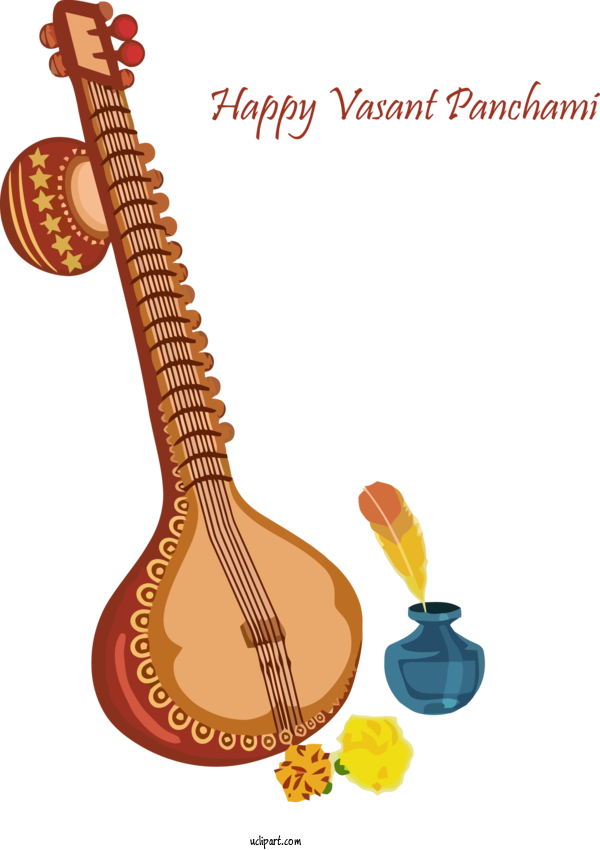 Free Holidays Musical Instrument String Instrument String Instrument For Basant Panchami Clipart Transparent Background