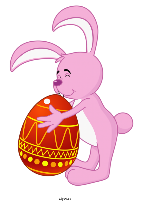 Free Holidays Easter Egg Cartoon Rabbit For Easter Clipart Transparent Background
