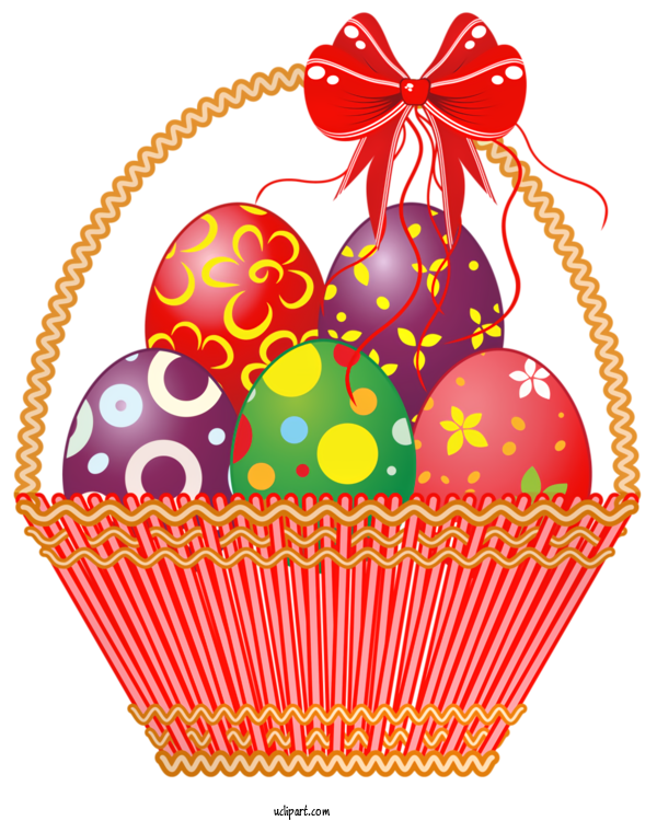 Free Holidays Present Easter Egg Gift Basket For Easter Clipart Transparent Background