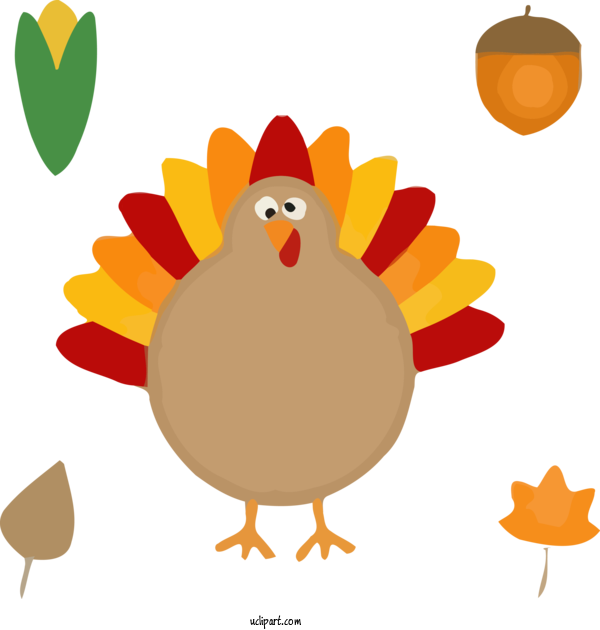 Free Holidays Chicken Cartoon Bird For Thanksgiving Clipart Transparent Background