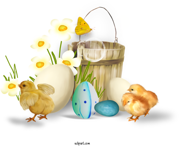 Free Holidays Easter Animal Figure Chicken For Easter Clipart Transparent Background