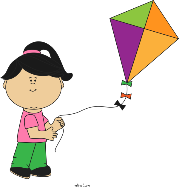 Free Holidays Cartoon Kite Line For Makar Sankranti Clipart Transparent Background